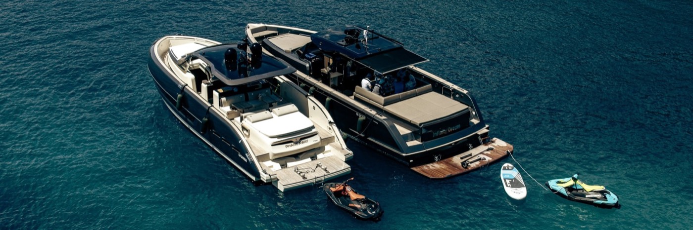 Boats on open water